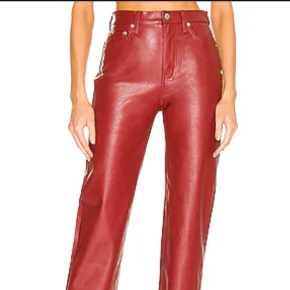 pistola Denim - Pistola Cassie Super High Rise Straight Pant in Carmine size 28